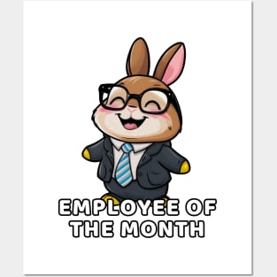 Rabbit Employee Funny Posters and Art